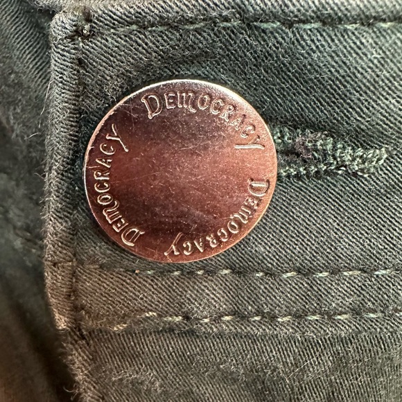 Democracy AB Technology Dark Green Skinny Jeans With Elastic Band on Waist - Picture 6 of 14